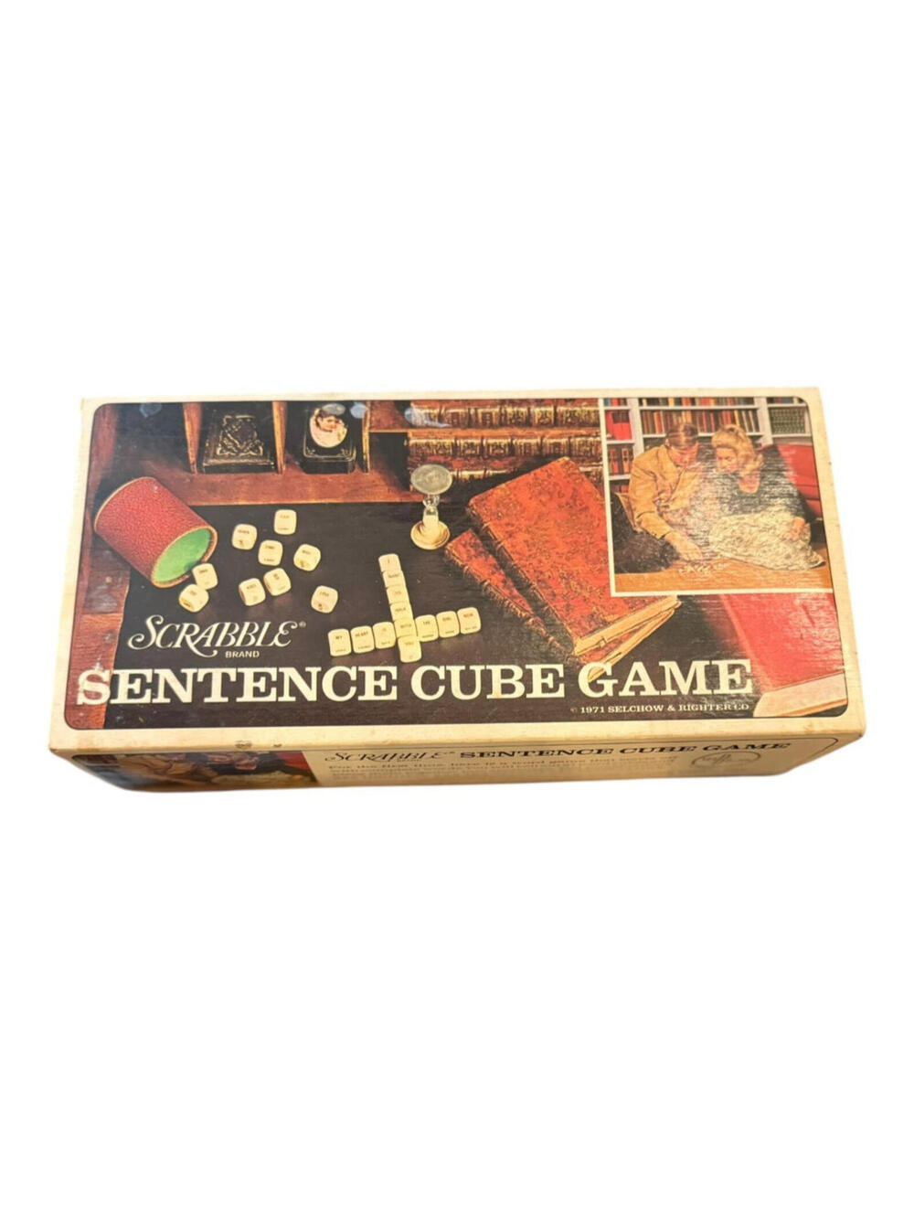 Vintage 1971 Scrabble Sentence Cube Game Selchow & Righter w/ Bonus Boggle Set
